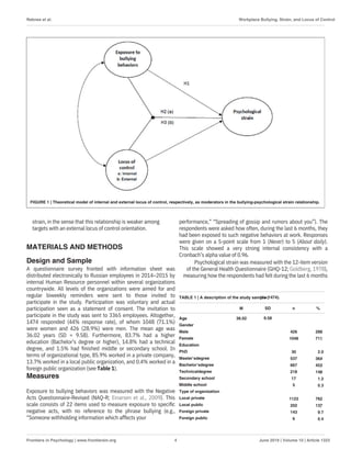 Locus of Control's Role in Workplace Bullying and Psychological Strain ...