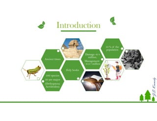 J.S.Kennedy
Introduction
500 species
50 are major
(Orthoptera:
Acridoidea)
Holy books
Ancient times
Damage -$ 4
million,
Management
- $ 2.7 million
10 % of the
population
 