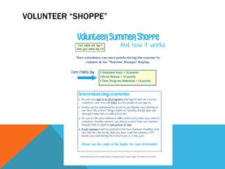 VOLUNTEER “SHOPPE”
 