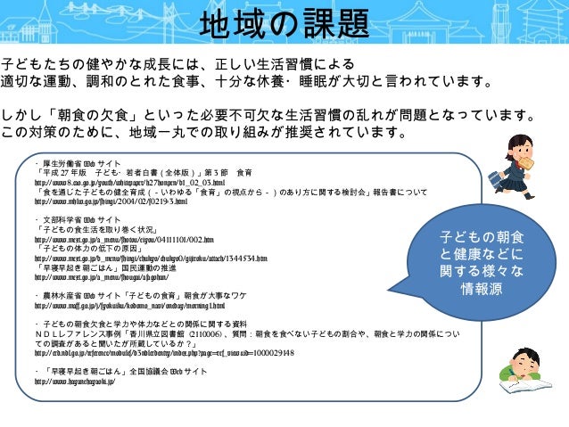 地域情報を活用した 朝ごはん食べようぜ 事業