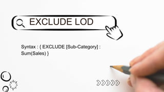 Tableau training for Beginners | Tableau LOD Expressions | PPTX