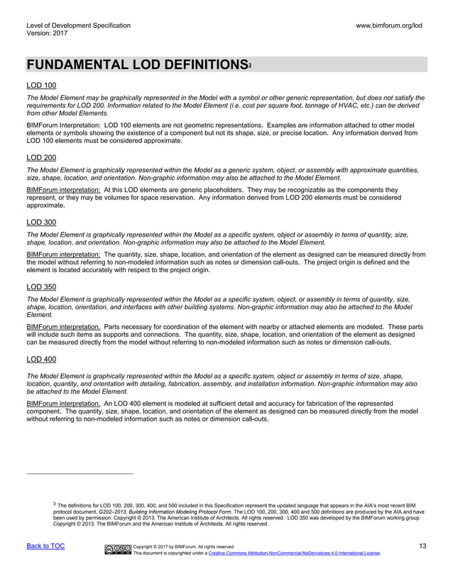 The Level of Development (LOD) Specification 2017 Part I | PDF ...
