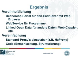 Daten Aggregation und Vereinheitlichung von Daten 