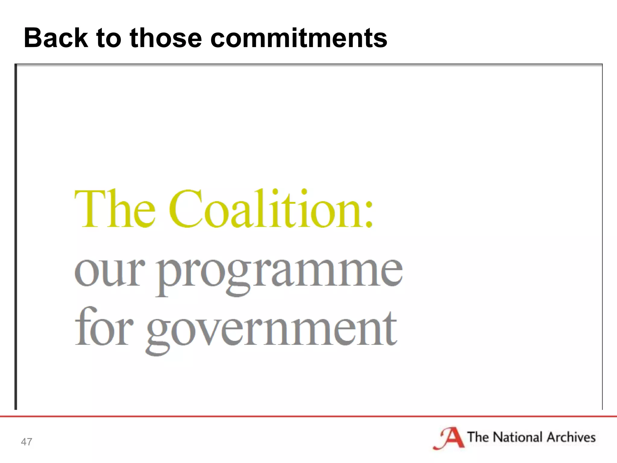 Back to those commitments




47
 