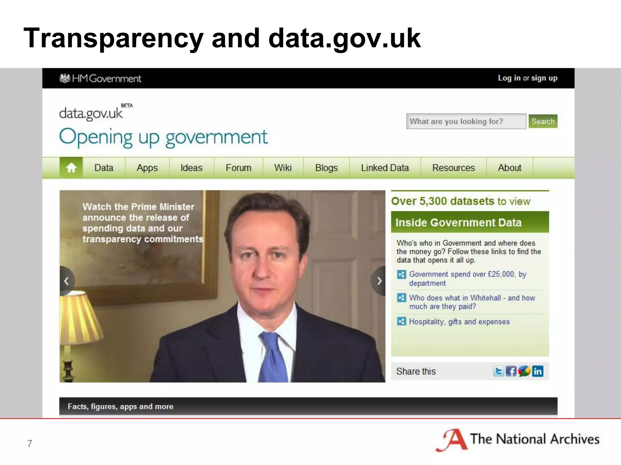Transparency and data.gov.uk




7
 