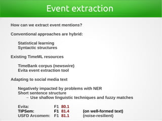 Mining Social Media with Linked Open Data, Entity Recognition, and Event Extraction