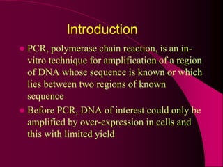 Polymerase Chain Reaction (PCR) | PPT