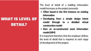 What is Level of Detail/Level of Development/Level of Information PPT