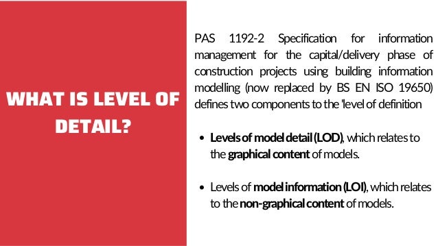 What is Level of Detail/Level of Development/Level of Information