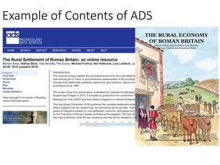 Example of Contents of ADS
 