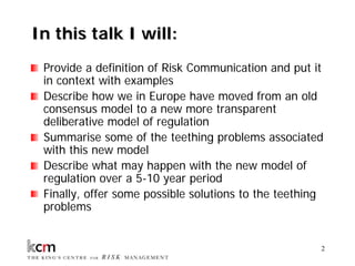 Risk Communication in the 21st Century | PDF