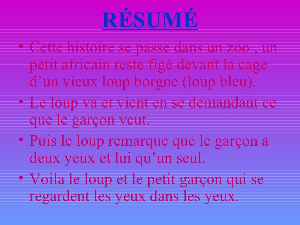 L Oeil Du Loup Résumé Par Chapitre L'oeil du loup