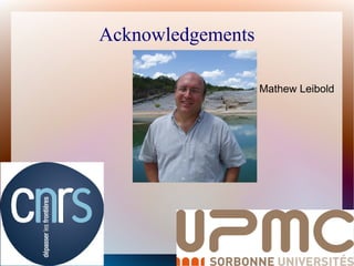 Acknowledgements
Mathew Leibold
 