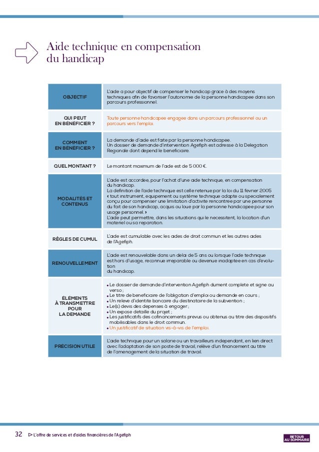 dossier demande subvention agefiph