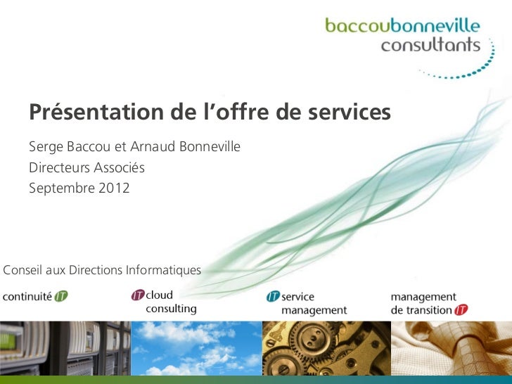 Offre de services Baccou Bonneville Consultants
