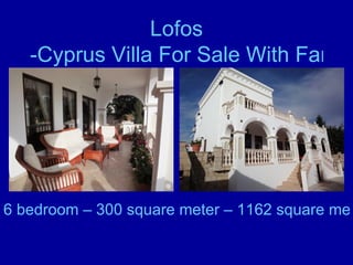 Lofos Cyprus Villa For Sale With Fantastic Views