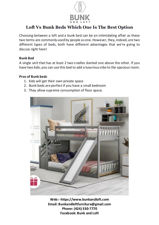 Loft Vs Bunk Beds Which One is the Best Option Bunkandloft.pdf