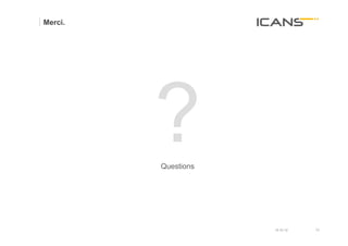Merci.




         ?
         Questions




                     15.10.12   33	
  
                                33
 