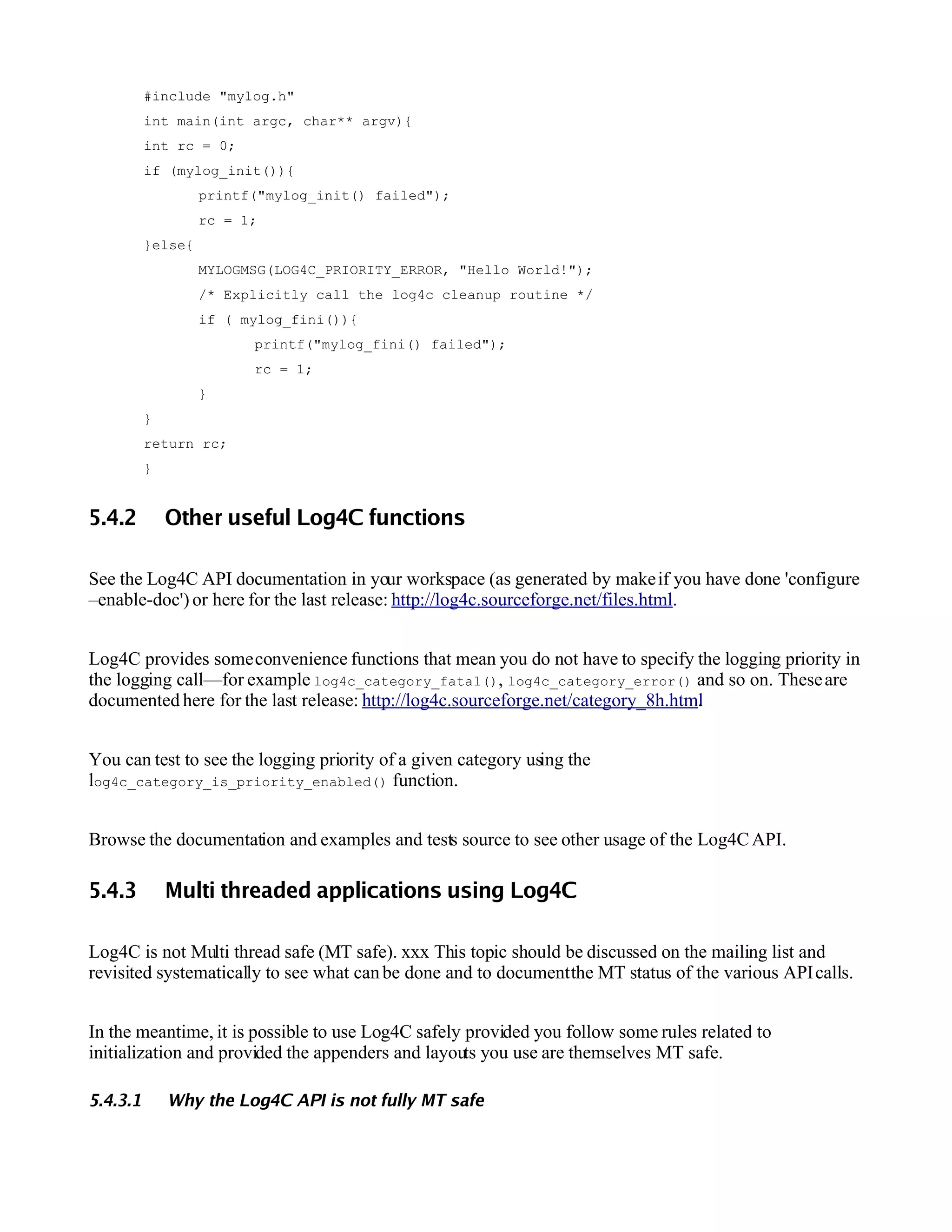 Log4 C Developers Guide