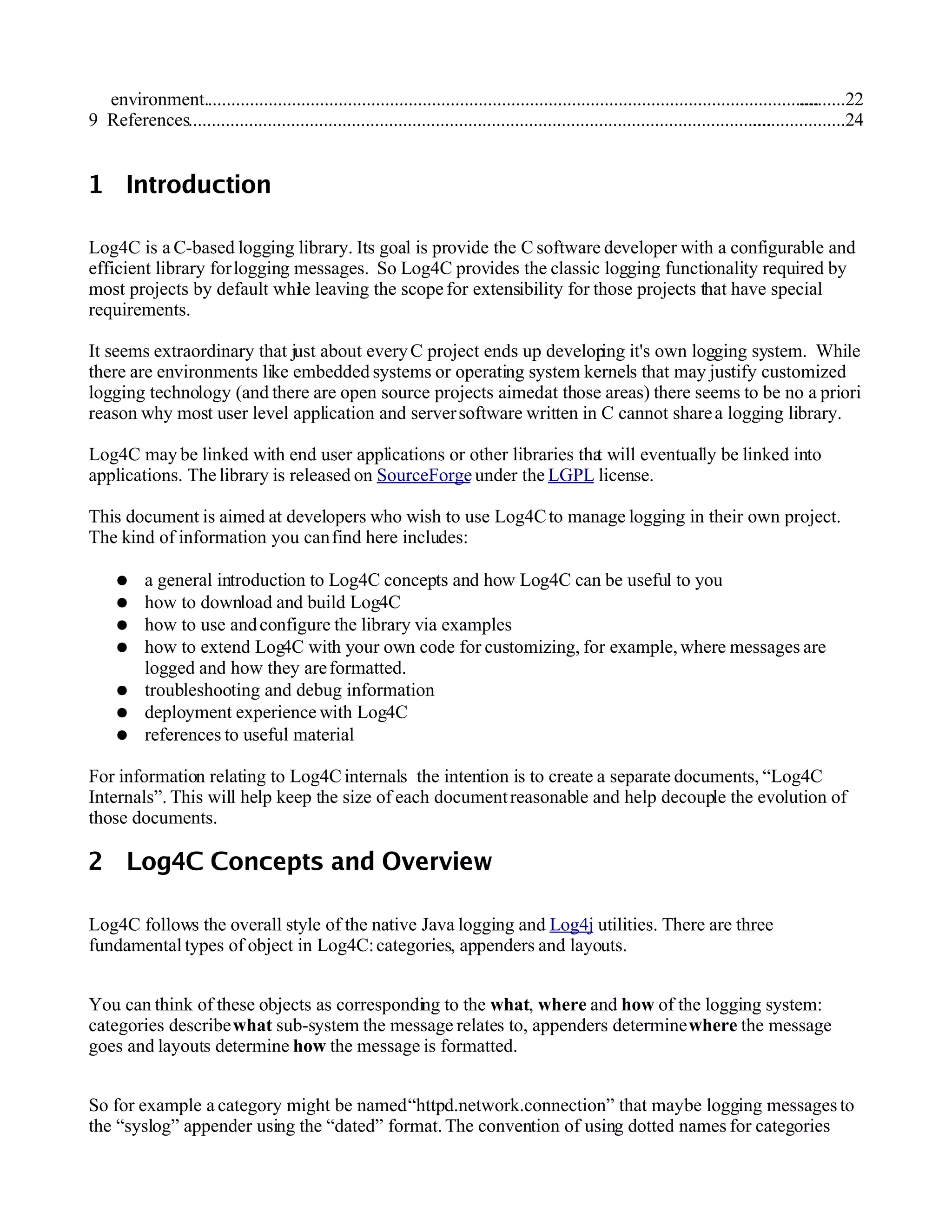 Log4 C Developers Guide