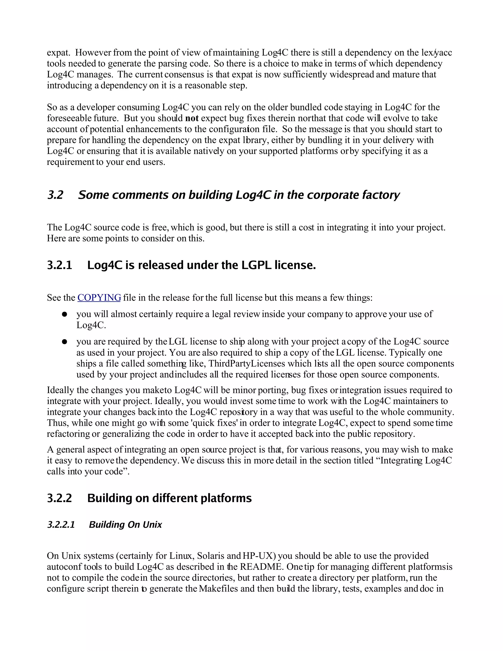 Log4 C Developers Guide