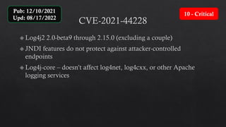 10 - Critical
Pub: 12/10/2021
Upd: 08/17/2022
 