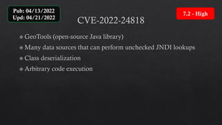 7.2 - High
Pub: 04/13/2022
Upd: 04/21/2022
 