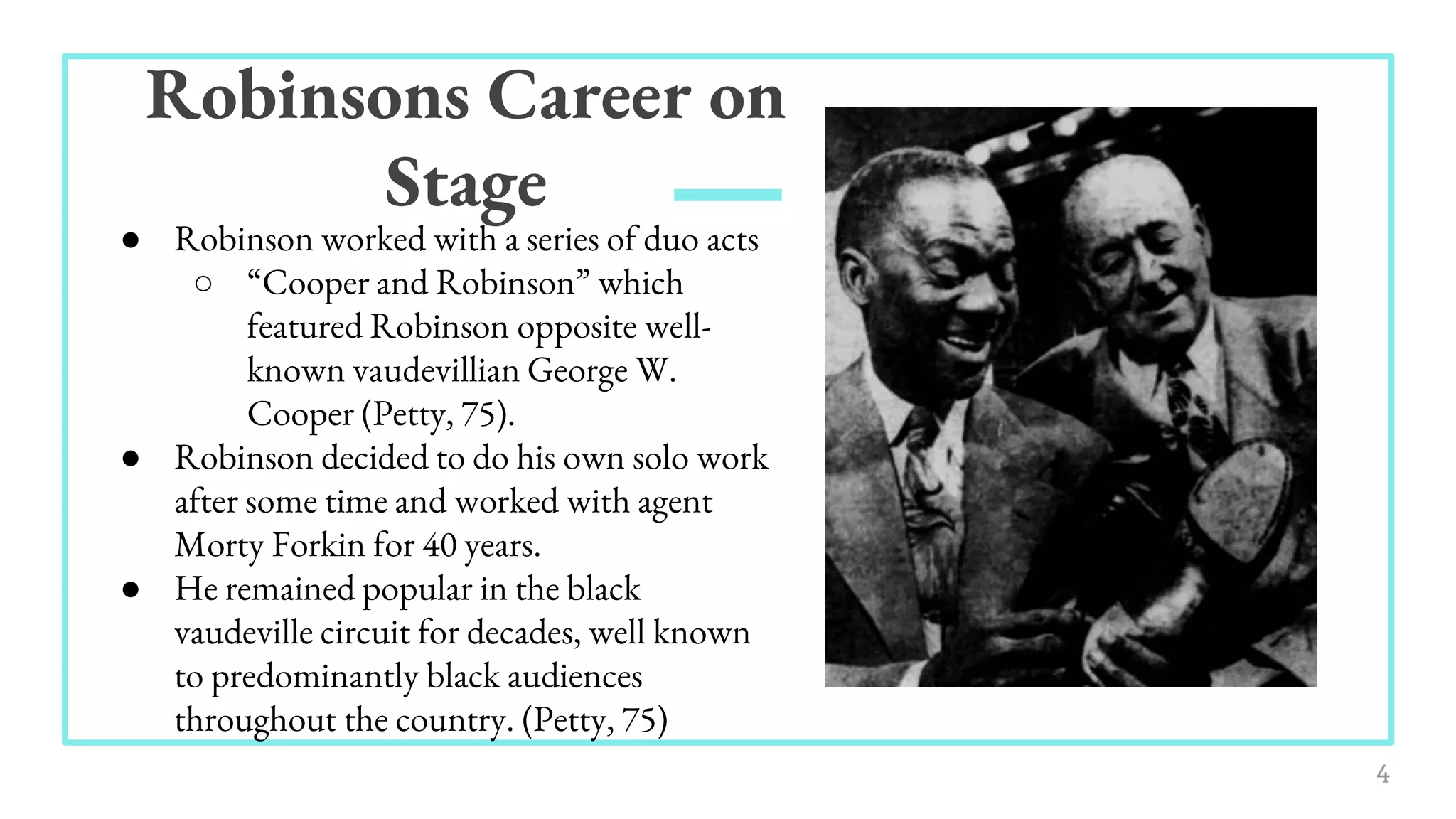 Bill Bojangles Robinson: An Icon of Early Tap | PPTX