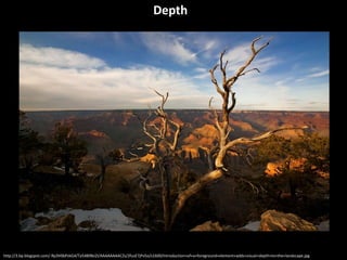 Depth




http://3.bp.blogspot.com/-Rp3V0bPzkG4/Ta54Bl9bi2I/AAAAAAAACZs/2fusE7jPv5o/s1600/Introduction+of+a+foreground+element+adds+visual+depth+to+the+landscape.jpg
 