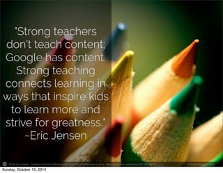 Photo by el patojo - Creative Commons Attribution-NonCommercial-ShareAlike License https://www.flickr.com/photos/27413494@N00 Created with Haiku Deck 
Sunday, October 19, 2014 
 