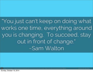 Photo by tommaync - Creative Commons Attribution-NonCommercial-ShareAlike License https://www.flickr.com/photos/64596573@N00 Created with Haiku Deck 
Sunday, October 19, 2014 
 