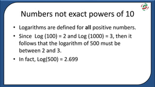 use of log table, introduction definitions, laws | PPT