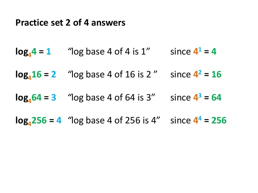 Logarithm Examples