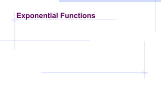 Exponential Functions
 