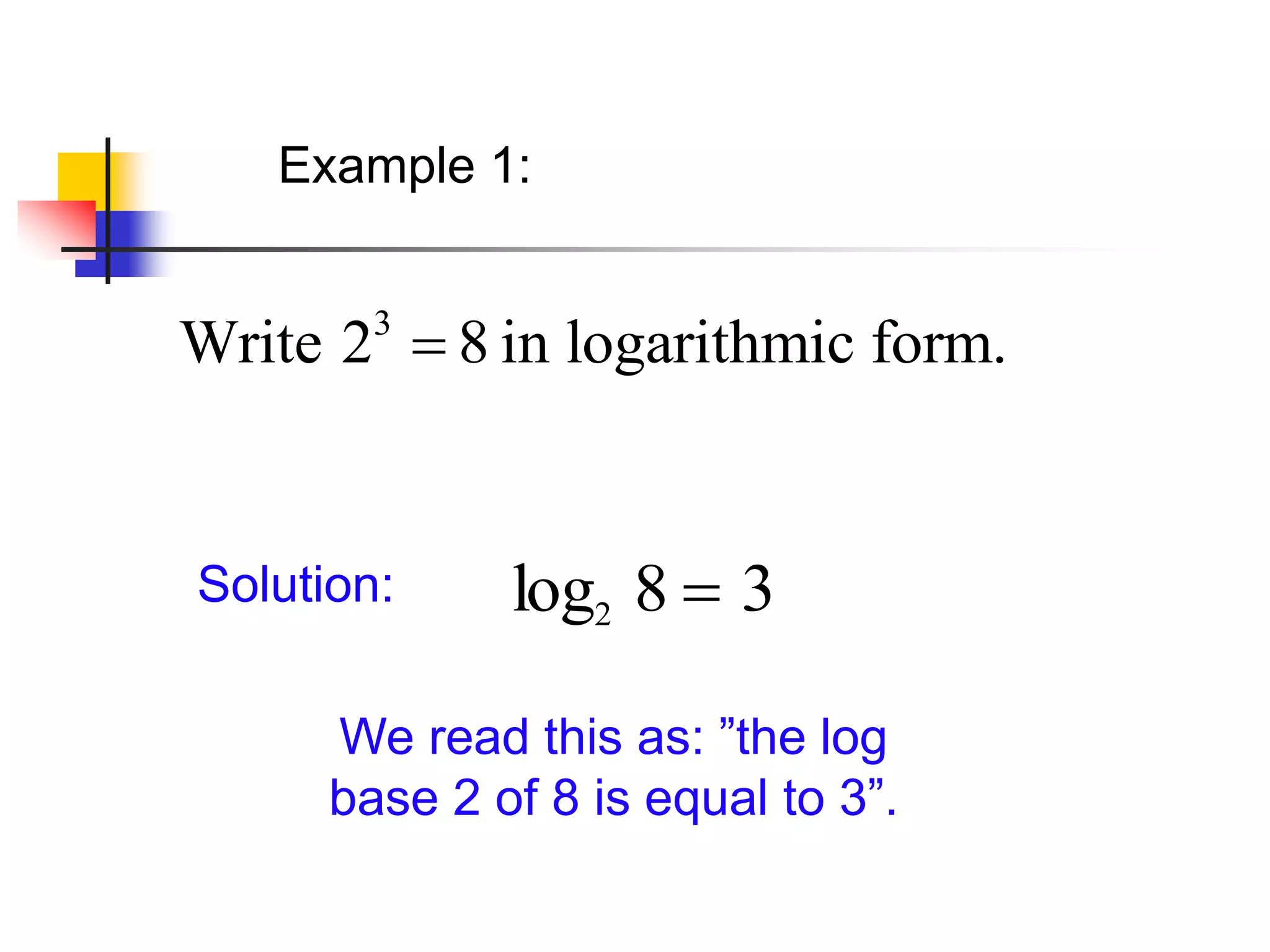 Logarithmic function, equation and inequality | PPT