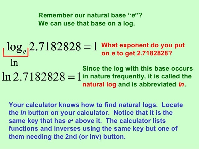 What is the natural log of one?