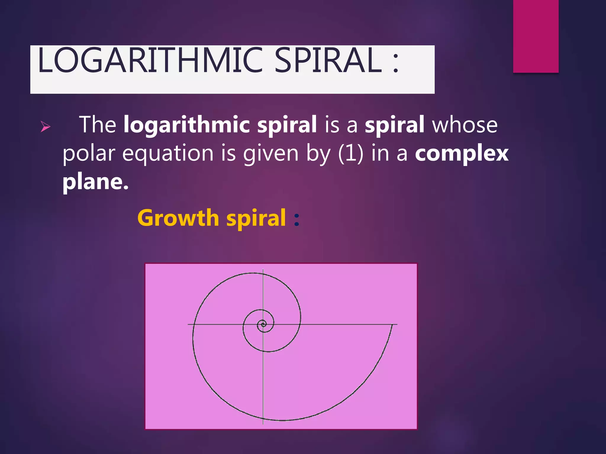 class 11 maths complex numbers ,logarithmic spirals in complex plane