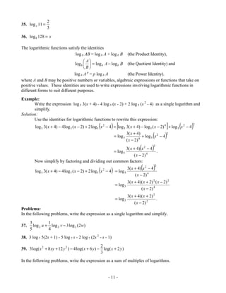 Logarithms | PDF