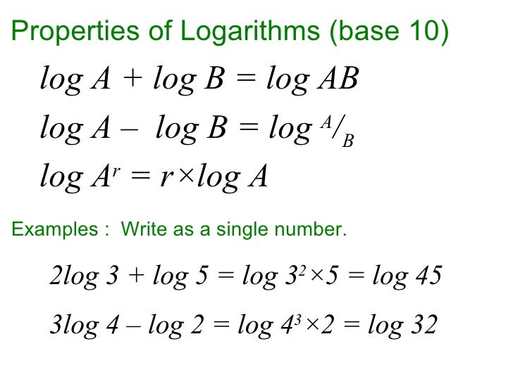 3 2^log2 Logarithms 3 2^log2 Logarithms