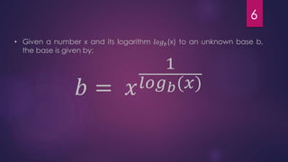Logit Bbo Math Logarithms in mathematics | PPTX