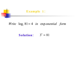 Example 1: Solution: 