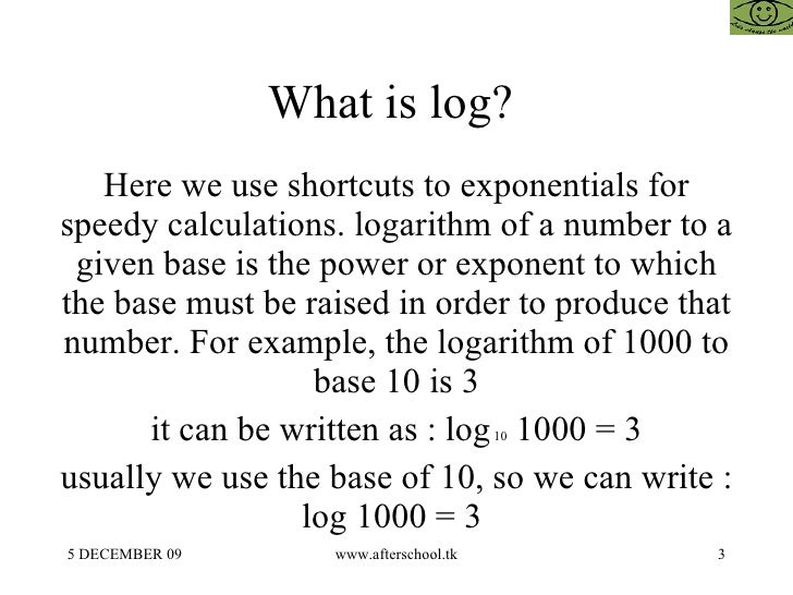 Logarithms for business aptitude