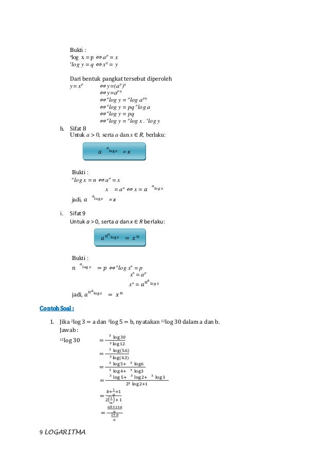 32 Contoh Soal Logaritma P Dan Q Kumpulan Contoh Soal