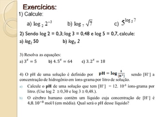 Exercícios:Exercícios:
 