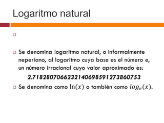 Logaritmo natural

 