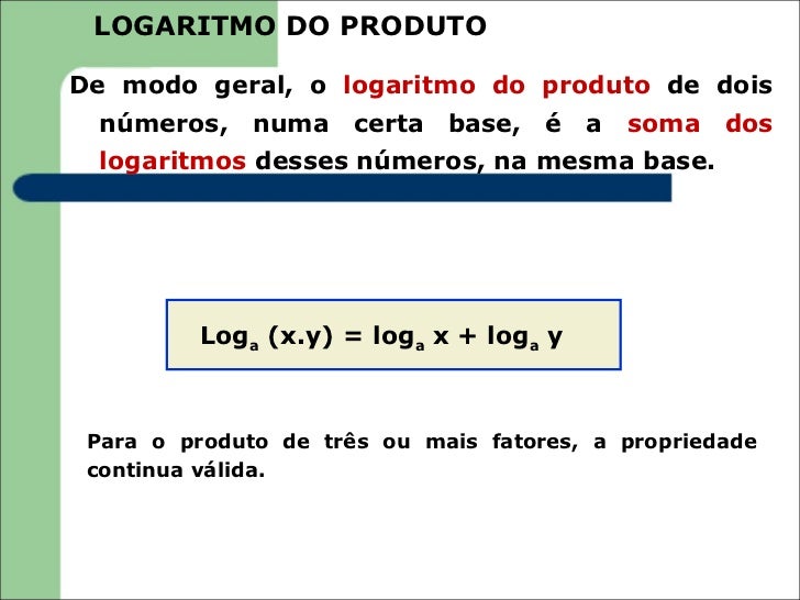 log 7=0.845 Logarítmos log 7=0.845 Logarítmos