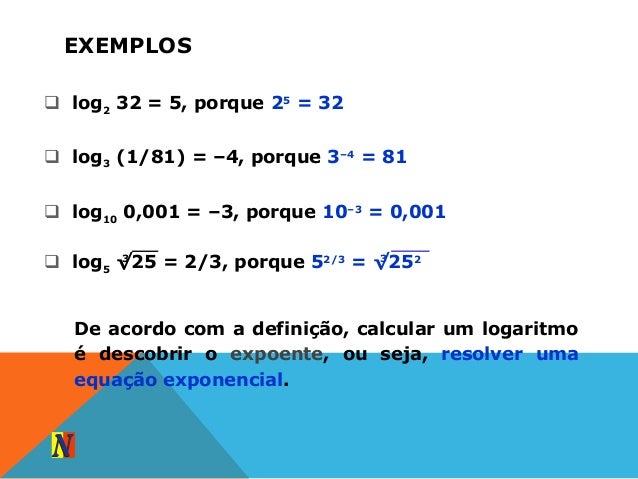 log2 log3 log5 Logarítmos log2 log3 log5 Logarítmos