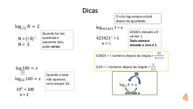 8 raiz quadrada log2 de Logaritmos de Aula 8 raiz quadrada log2 de Logaritmos de Aula