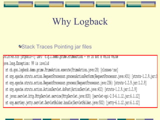 Why Logback Stack Traces Pointing jar files 