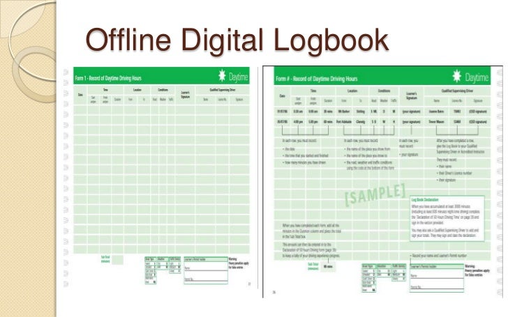 logbook samples